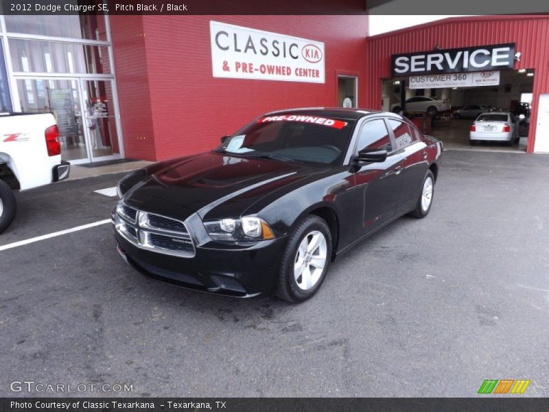 Pitch Black / Black 2012 Dodge Charger SE