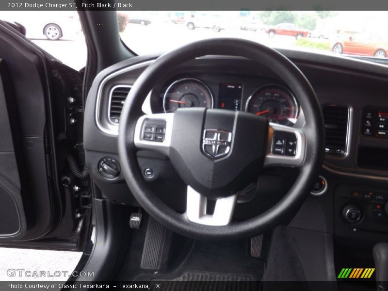 Pitch Black / Black 2012 Dodge Charger SE