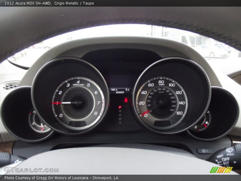 Grigio Metallic / Taupe 2012 Acura MDX SH-AWD