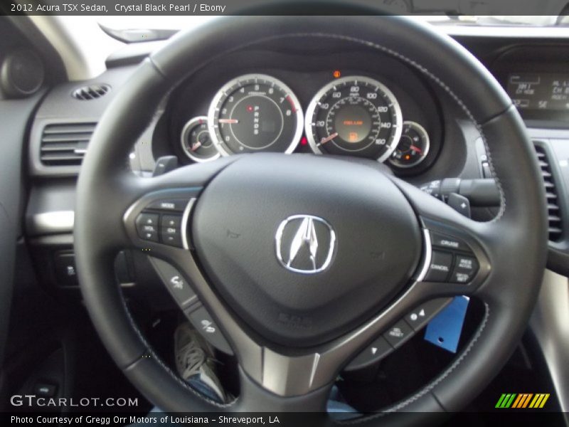 Crystal Black Pearl / Ebony 2012 Acura TSX Sedan