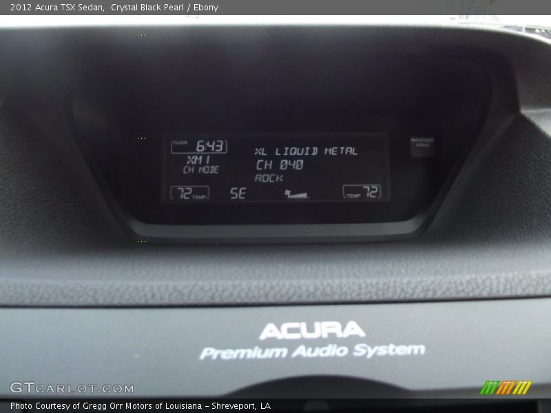 Crystal Black Pearl / Ebony 2012 Acura TSX Sedan