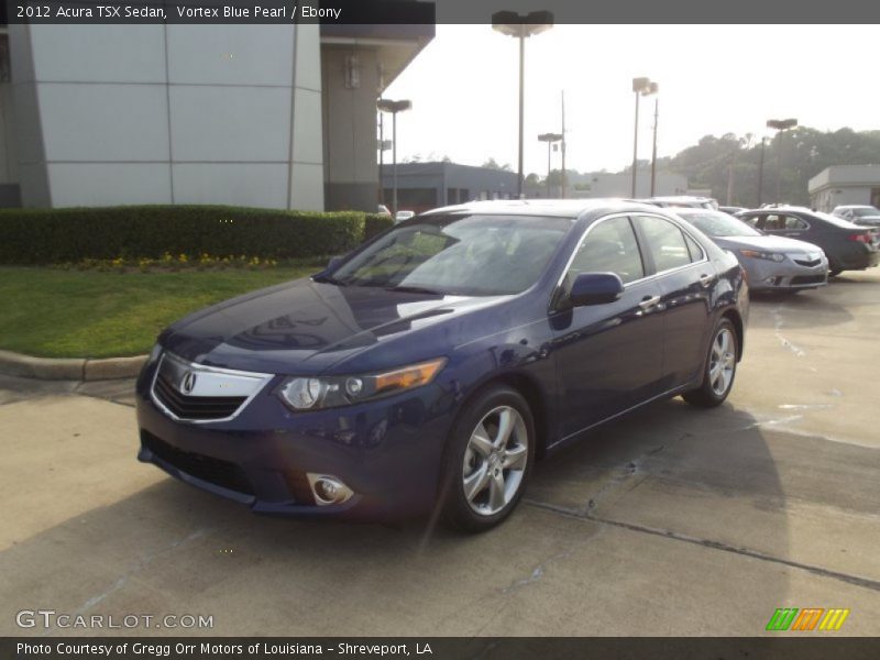 Vortex Blue Pearl / Ebony 2012 Acura TSX Sedan