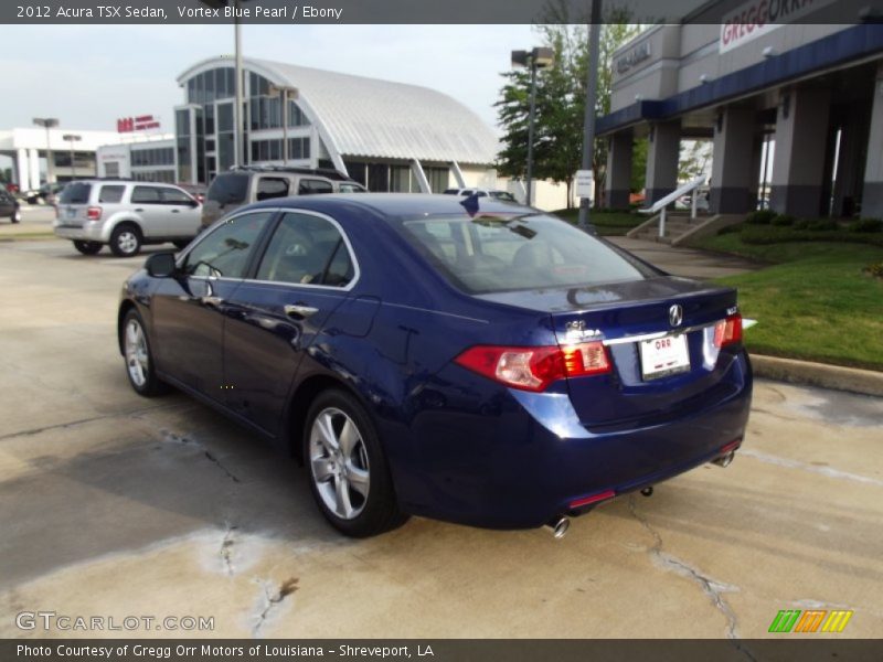 Vortex Blue Pearl / Ebony 2012 Acura TSX Sedan
