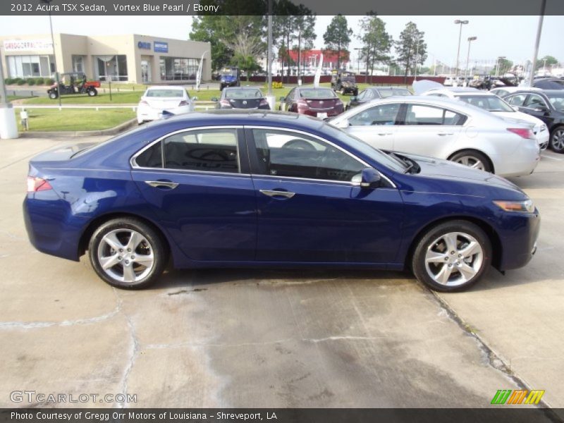 Vortex Blue Pearl / Ebony 2012 Acura TSX Sedan