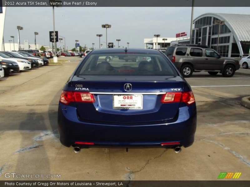 Vortex Blue Pearl / Ebony 2012 Acura TSX Sedan