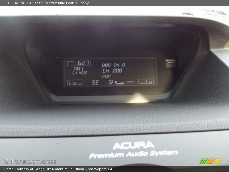 Vortex Blue Pearl / Ebony 2012 Acura TSX Sedan