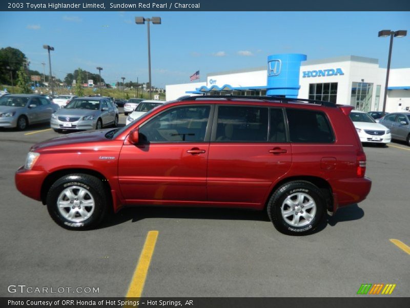 Sundown Red Pearl / Charcoal 2003 Toyota Highlander Limited