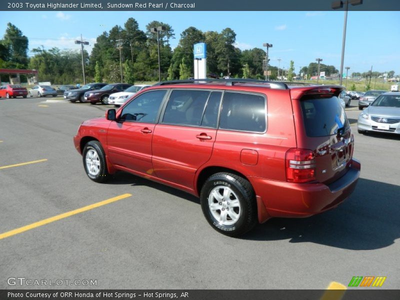 Sundown Red Pearl / Charcoal 2003 Toyota Highlander Limited