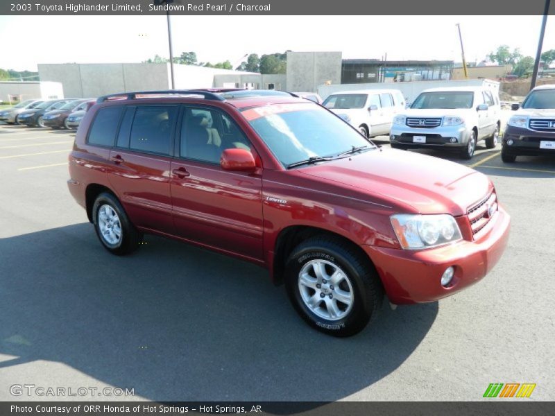 Sundown Red Pearl / Charcoal 2003 Toyota Highlander Limited
