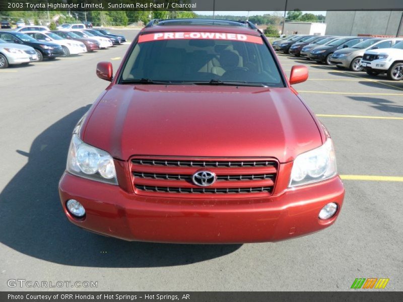 Sundown Red Pearl / Charcoal 2003 Toyota Highlander Limited