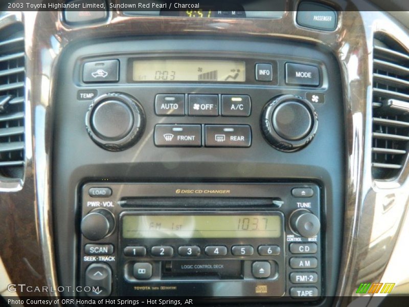 Sundown Red Pearl / Charcoal 2003 Toyota Highlander Limited