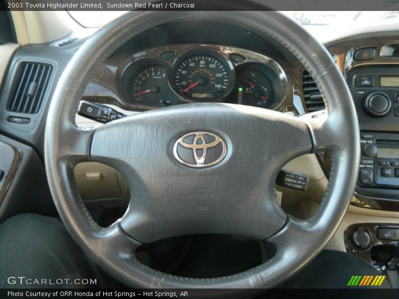 Sundown Red Pearl / Charcoal 2003 Toyota Highlander Limited