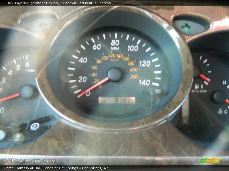 Sundown Red Pearl / Charcoal 2003 Toyota Highlander Limited