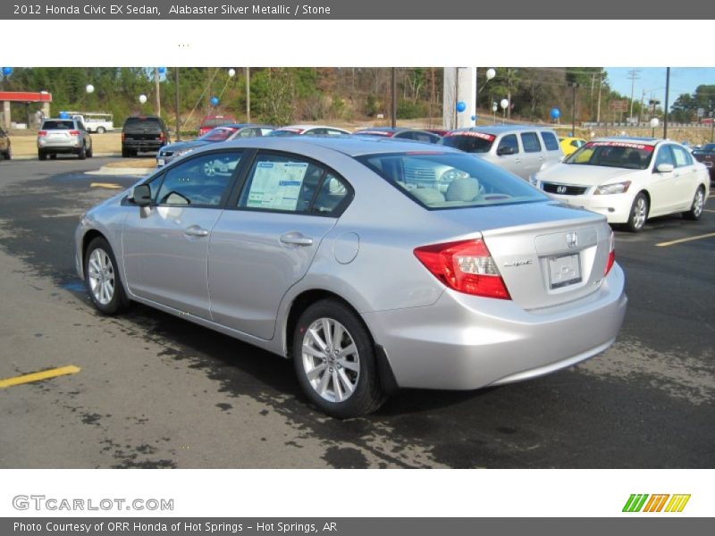 Alabaster Silver Metallic / Stone 2012 Honda Civic EX Sedan