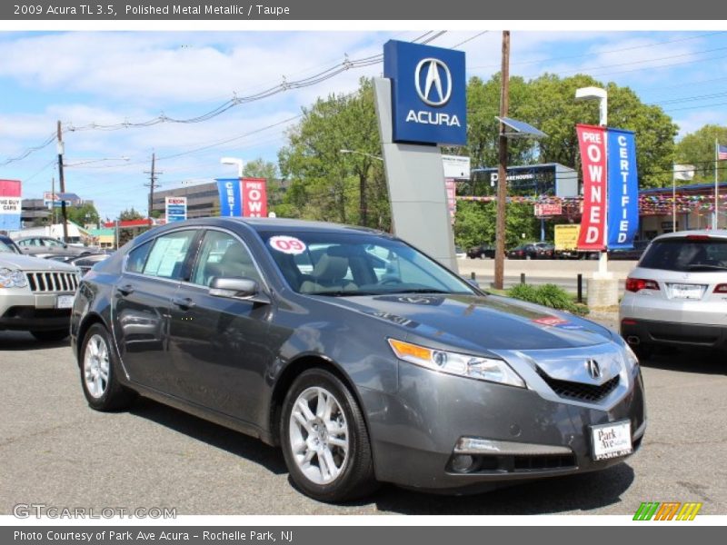 Polished Metal Metallic / Taupe 2009 Acura TL 3.5