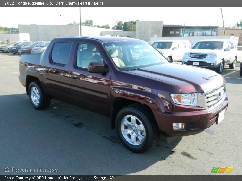 Dark Cherry Pearl II / Beige 2012 Honda Ridgeline RTS