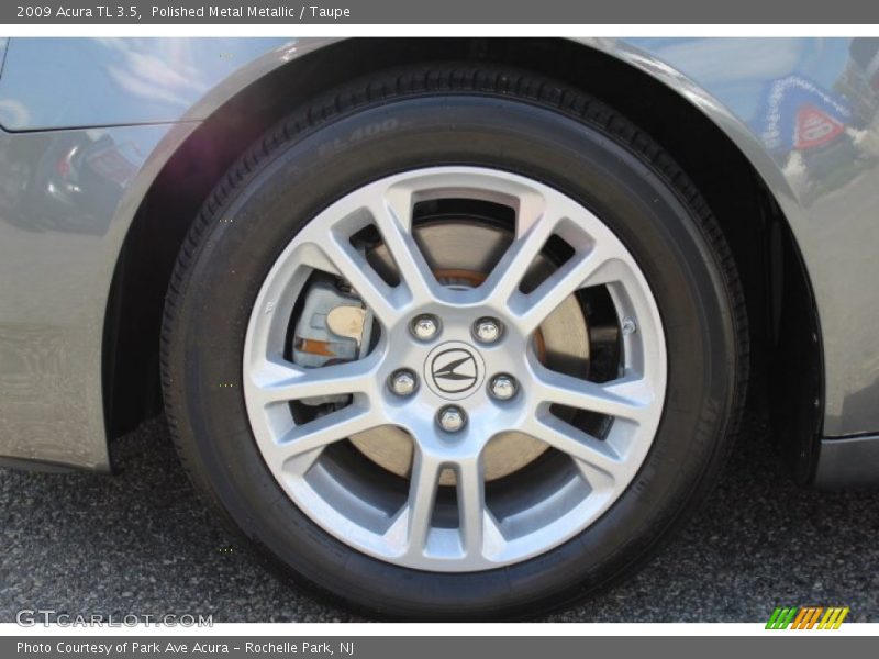 Polished Metal Metallic / Taupe 2009 Acura TL 3.5