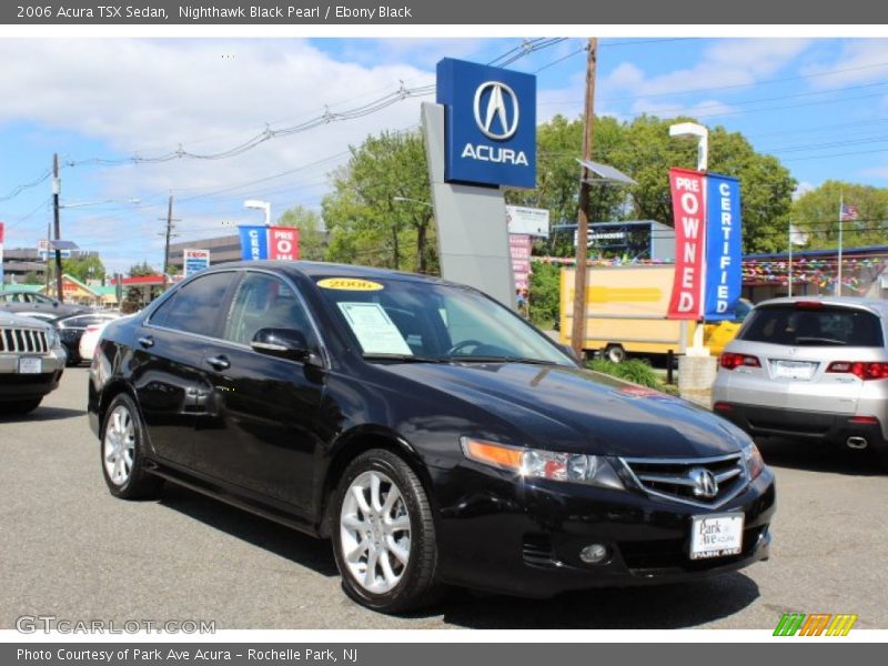 Nighthawk Black Pearl / Ebony Black 2006 Acura TSX Sedan