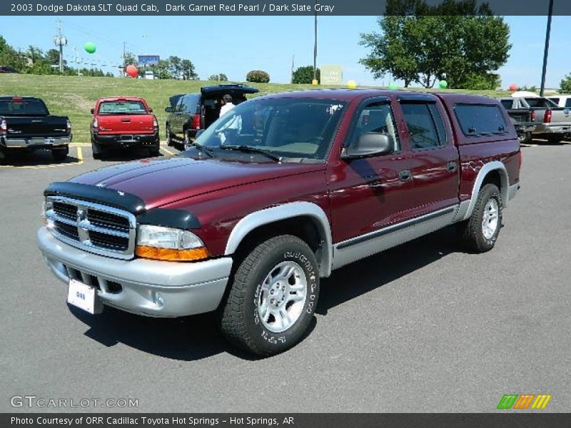 Dark Garnet Red Pearl / Dark Slate Gray 2003 Dodge Dakota SLT Quad Cab