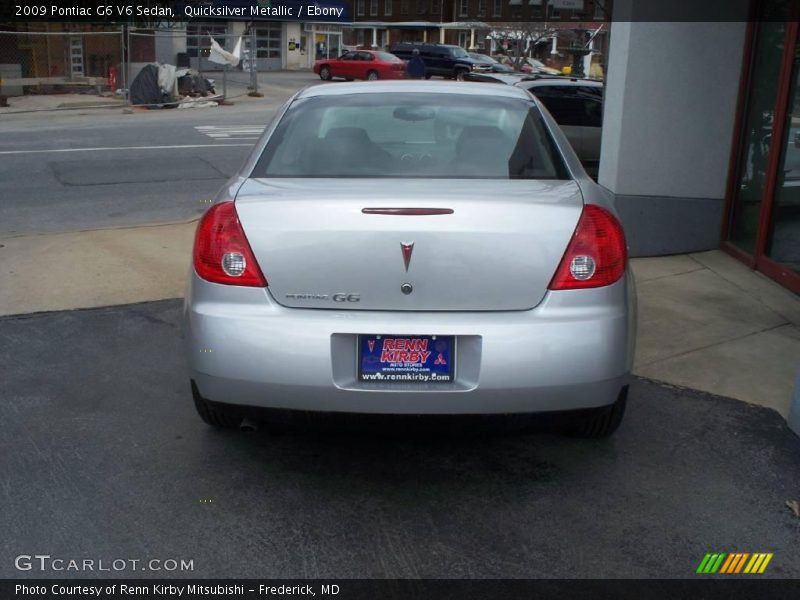Quicksilver Metallic / Ebony 2009 Pontiac G6 V6 Sedan