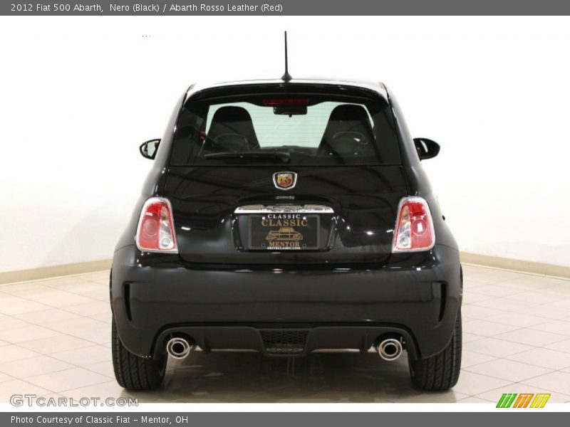 Nero (Black) / Abarth Rosso Leather (Red) 2012 Fiat 500 Abarth