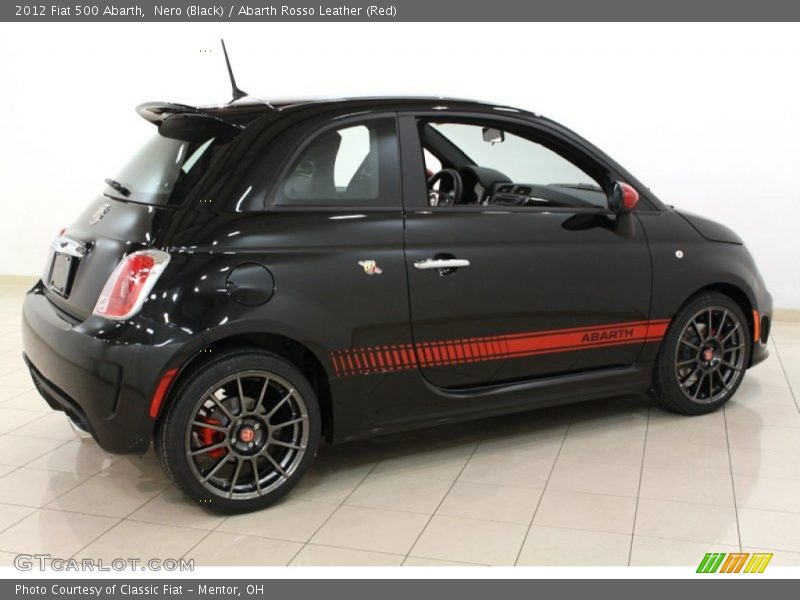 Nero (Black) / Abarth Rosso Leather (Red) 2012 Fiat 500 Abarth