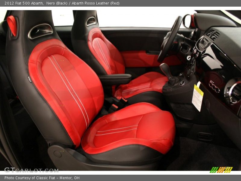  2012 500 Abarth Abarth Rosso Leather (Red) Interior