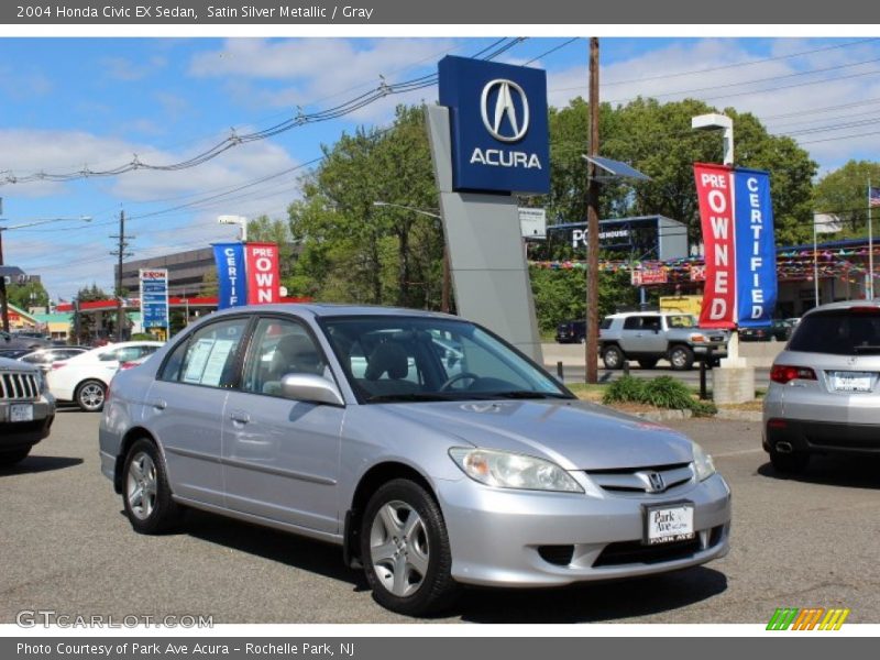 Satin Silver Metallic / Gray 2004 Honda Civic EX Sedan
