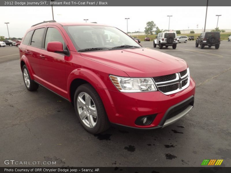 Brilliant Red Tri-Coat Pearl / Black 2012 Dodge Journey SXT