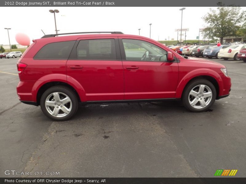 Brilliant Red Tri-Coat Pearl / Black 2012 Dodge Journey SXT