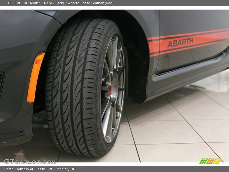 Nero (Black) / Abarth Rosso Leather (Red) 2012 Fiat 500 Abarth