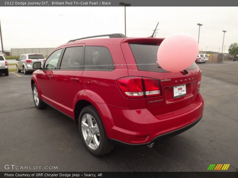 Brilliant Red Tri-Coat Pearl / Black 2012 Dodge Journey SXT