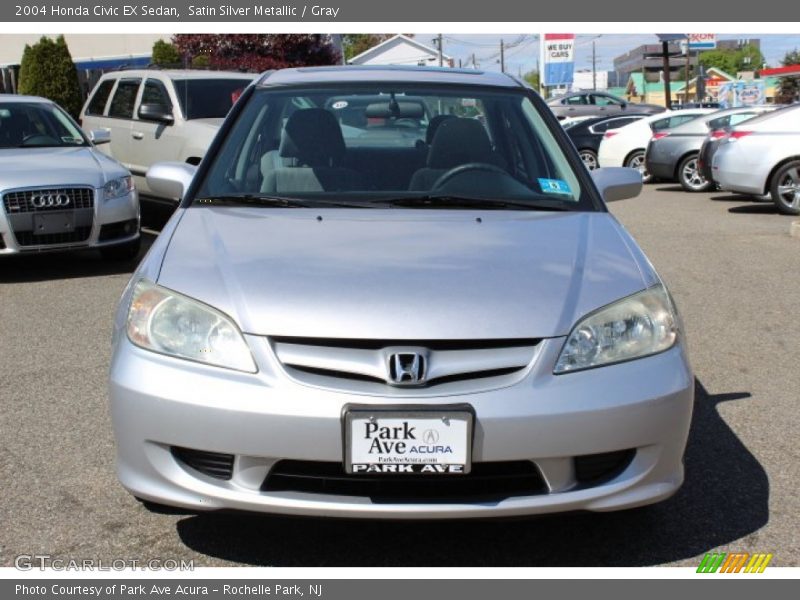 Satin Silver Metallic / Gray 2004 Honda Civic EX Sedan