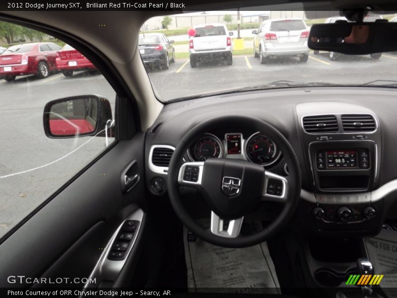 Brilliant Red Tri-Coat Pearl / Black 2012 Dodge Journey SXT
