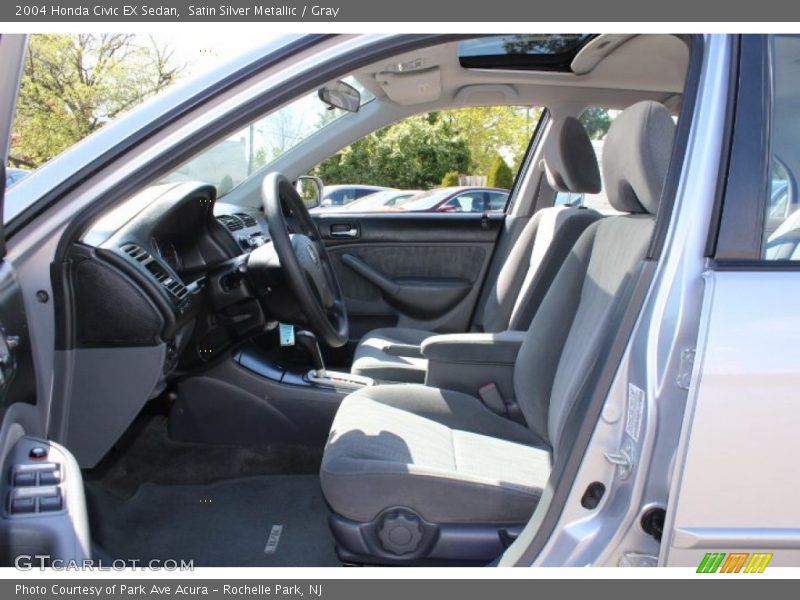 Satin Silver Metallic / Gray 2004 Honda Civic EX Sedan