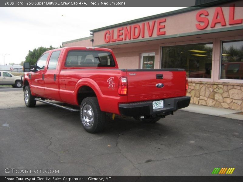 Red / Medium Stone 2009 Ford F250 Super Duty XL Crew Cab 4x4