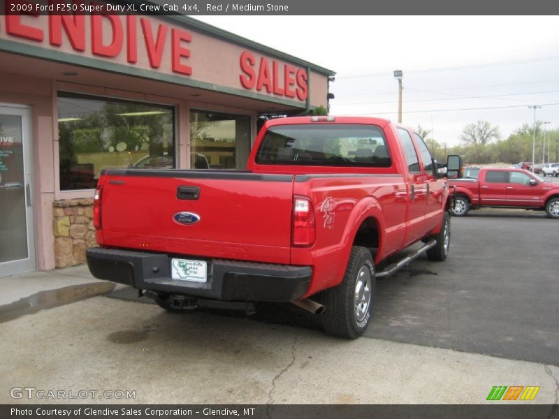 Red / Medium Stone 2009 Ford F250 Super Duty XL Crew Cab 4x4