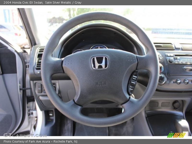 Satin Silver Metallic / Gray 2004 Honda Civic EX Sedan