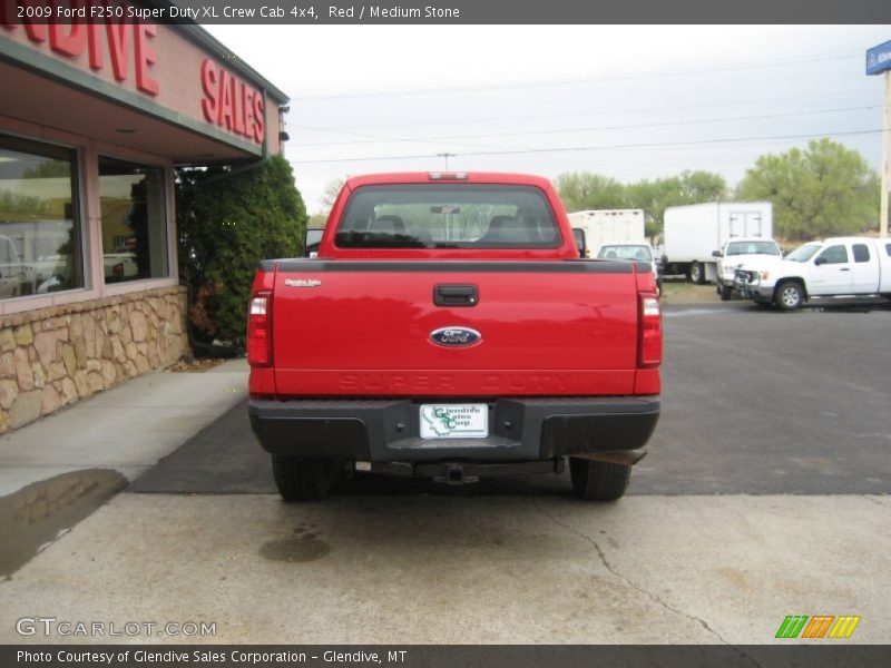 Red / Medium Stone 2009 Ford F250 Super Duty XL Crew Cab 4x4