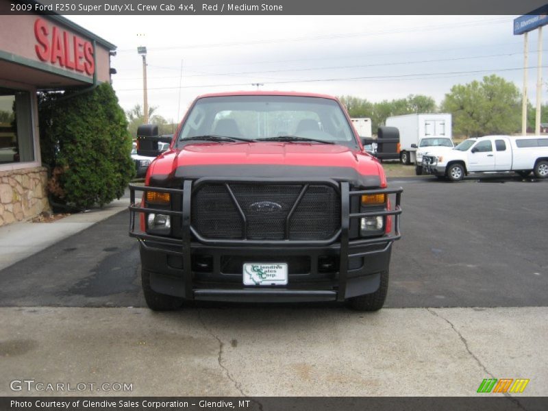 Red / Medium Stone 2009 Ford F250 Super Duty XL Crew Cab 4x4