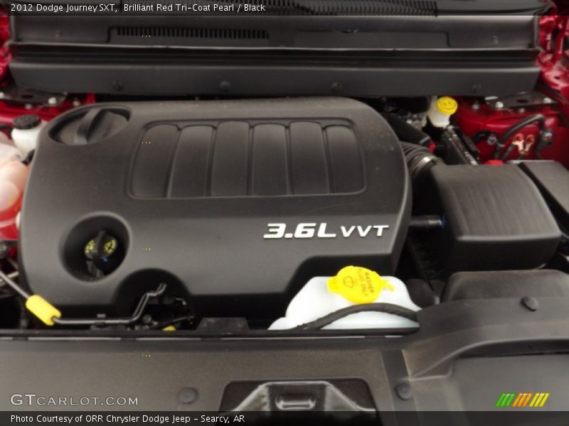 Brilliant Red Tri-Coat Pearl / Black 2012 Dodge Journey SXT
