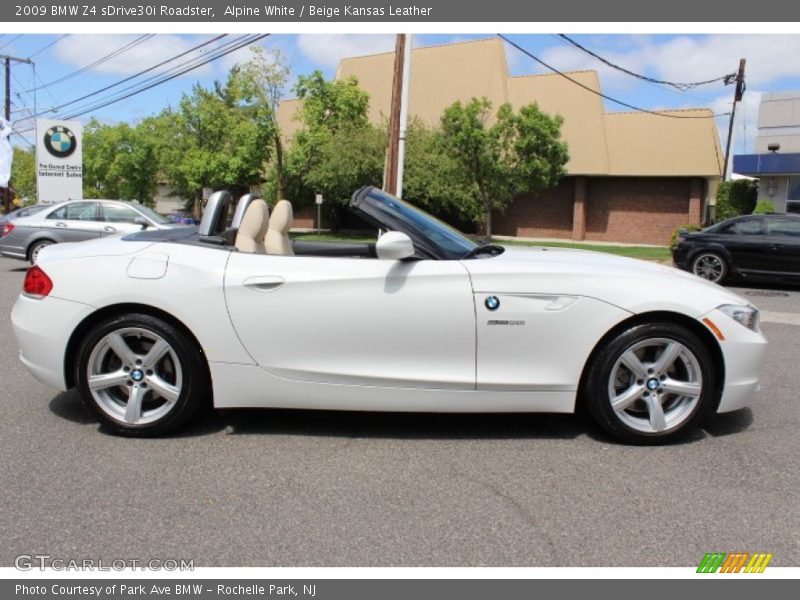 Alpine White / Beige Kansas Leather 2009 BMW Z4 sDrive30i Roadster
