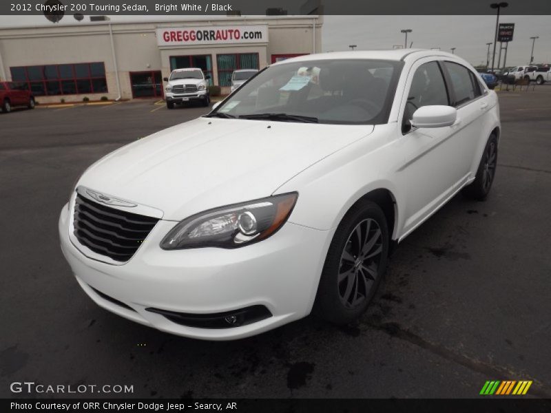 Bright White / Black 2012 Chrysler 200 Touring Sedan
