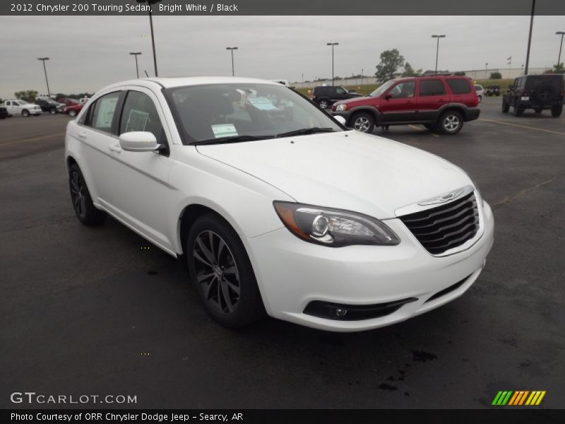 Bright White / Black 2012 Chrysler 200 Touring Sedan