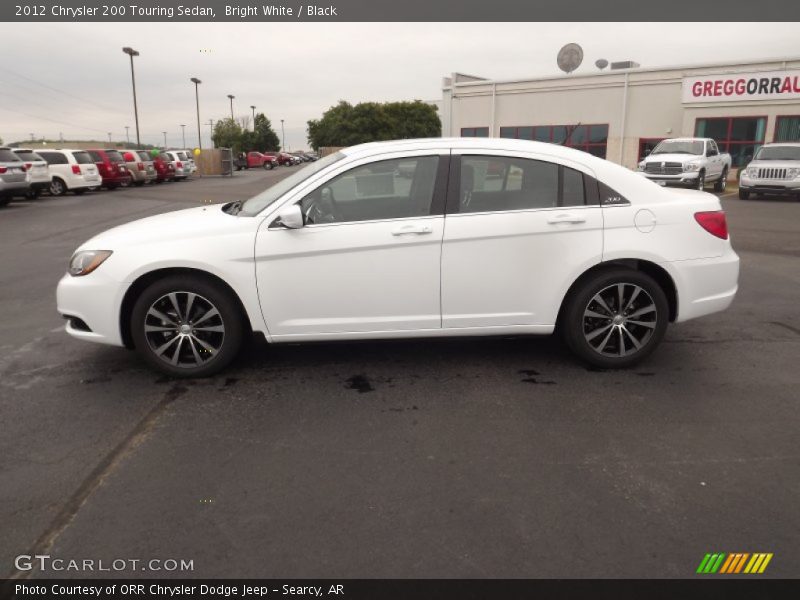 Bright White / Black 2012 Chrysler 200 Touring Sedan