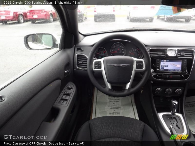 Bright White / Black 2012 Chrysler 200 Touring Sedan
