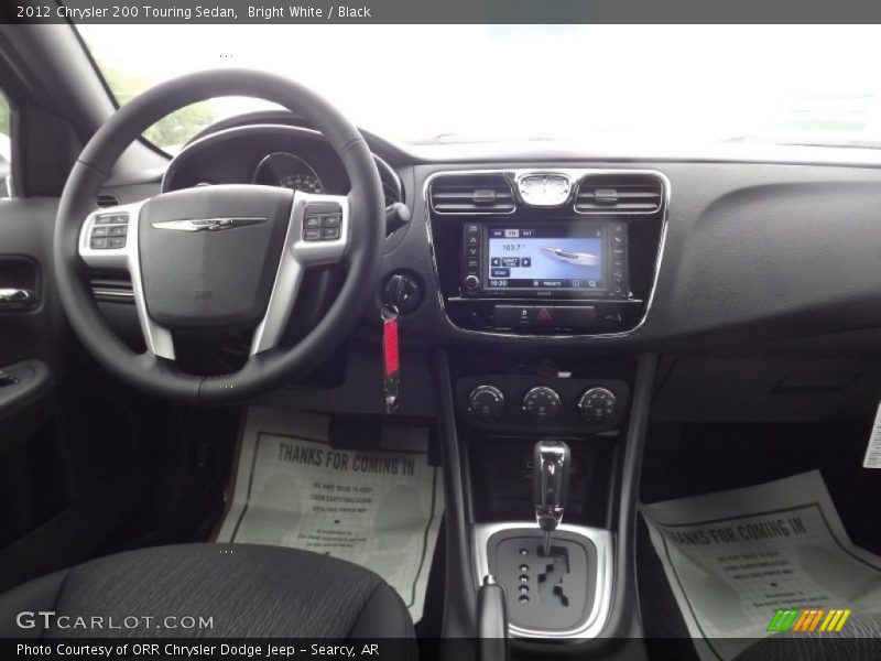 Bright White / Black 2012 Chrysler 200 Touring Sedan