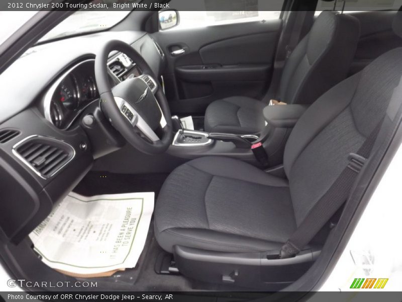 Bright White / Black 2012 Chrysler 200 Touring Sedan