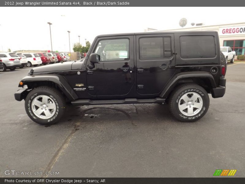 Black / Black/Dark Saddle 2012 Jeep Wrangler Unlimited Sahara 4x4