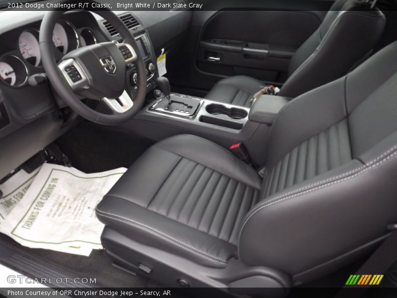 Bright White / Dark Slate Gray 2012 Dodge Challenger R/T Classic